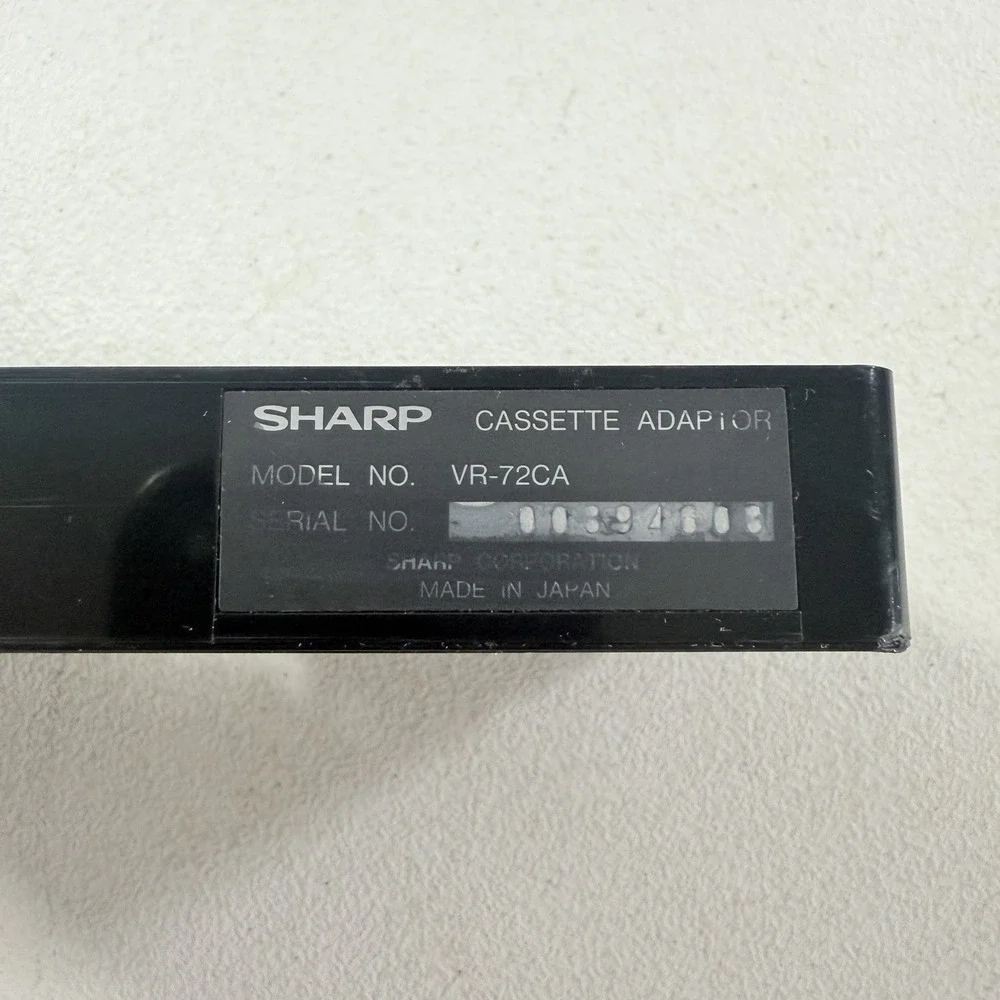 Sharp VHS Camcorder To VHS Cassette Adapter Converter VR-72CA UNTESTED READ